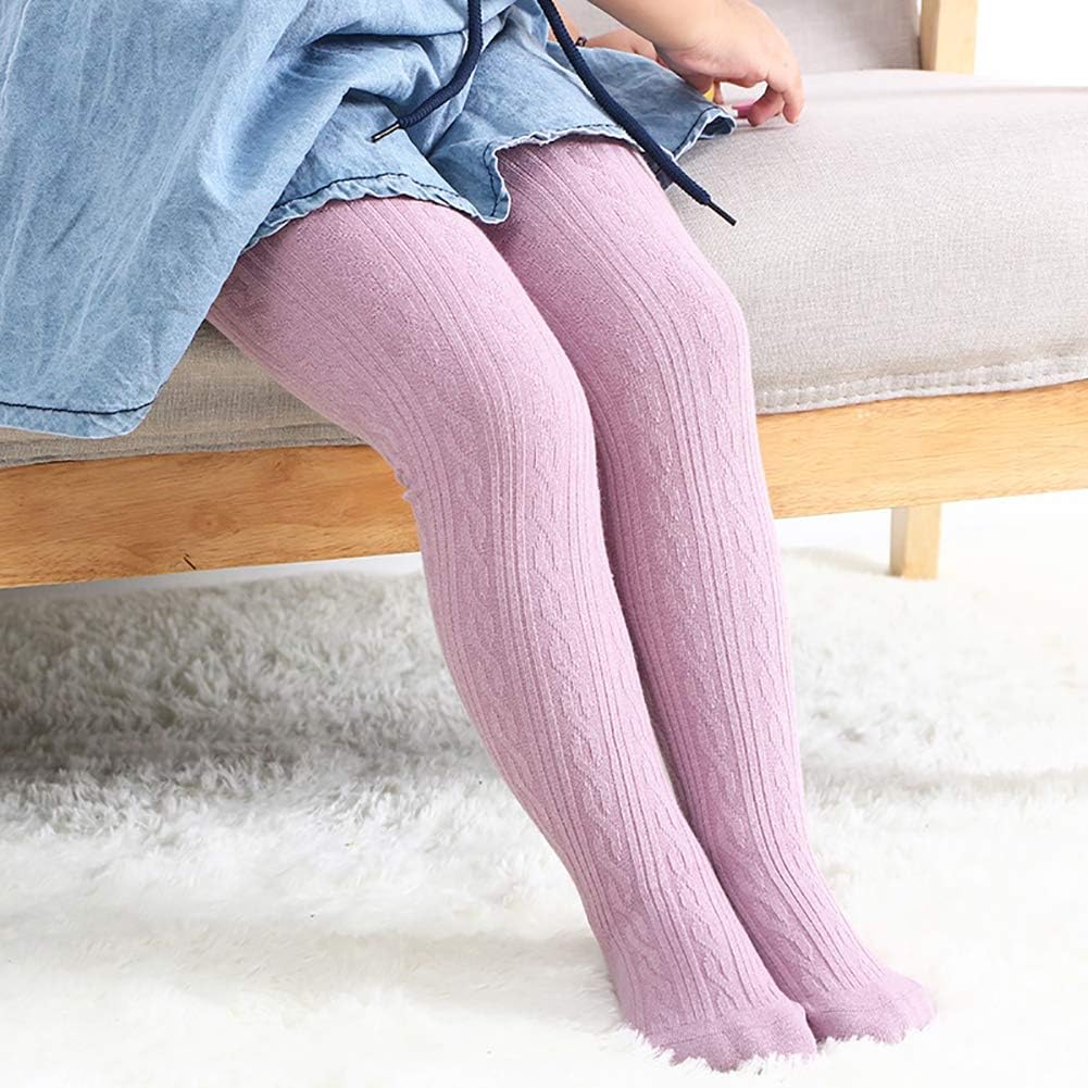 Toddler Girls Tights Cotton Cable Knit Pantyhose Baby Leggings Stockings
