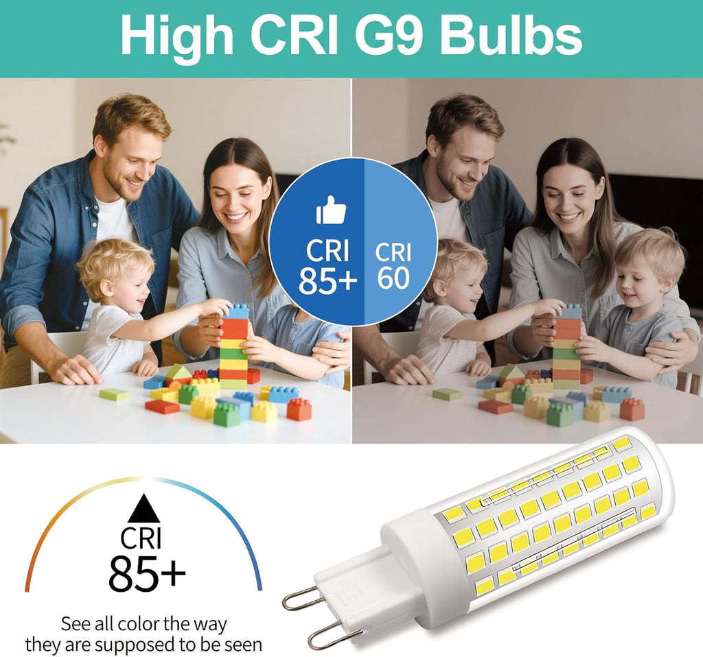 G9 LED Bulb Dimmable 8W 6000K 60W-80W Halogen 800LM