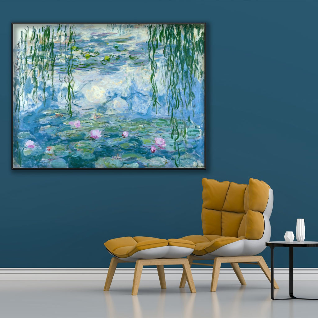 Claude Monet Canvas Wall Art - Water Lily Poster - Impressionism Prints Famous Oil Painting - Flowers Pictures