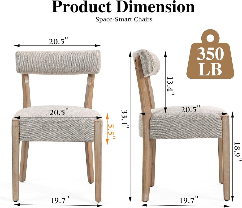 Dining Chairs Set of 2,Mid Century Modern Dining Chair Set
