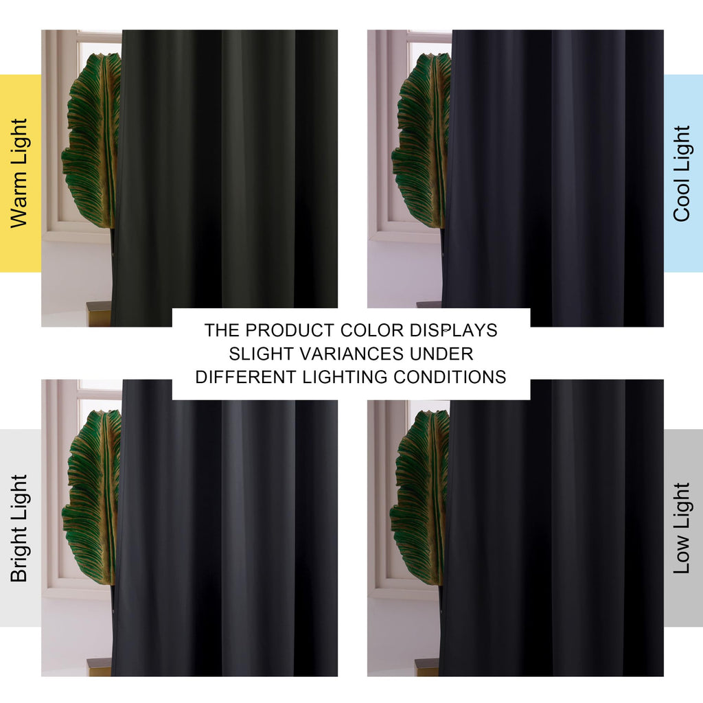 Jet Black Velvet Curtains 144 inch Long, 52" W x 144" L, 2 Panels