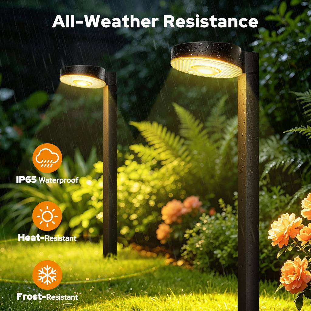 16 Pack Solar Pathway Lights Outdoor, 3 Color Temperatures Selectable CCT, Focused Ground Spot Lens, Brighter Up to