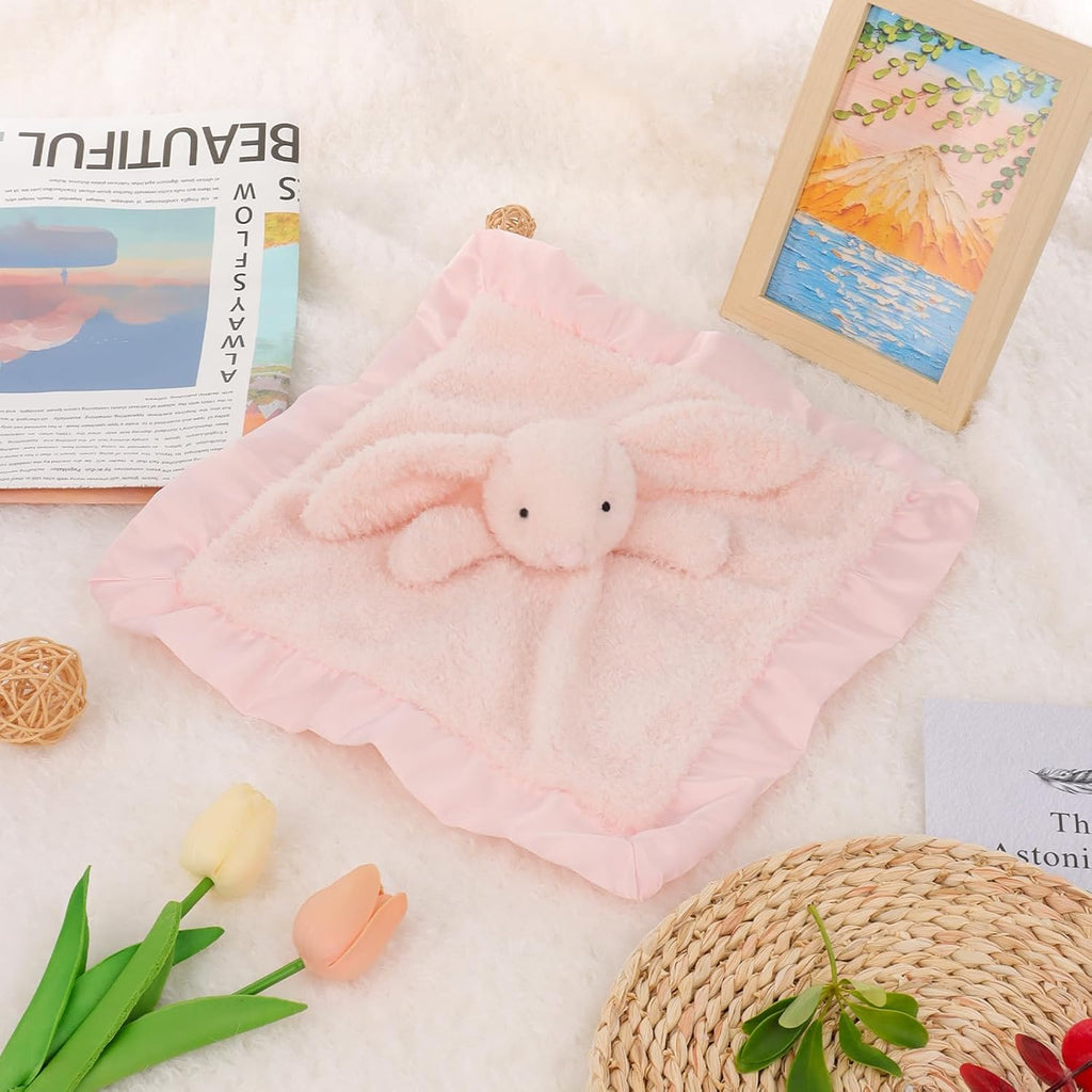Stuffed Animals Pink Bunny Rabbit Security Blanket Lovey 14''