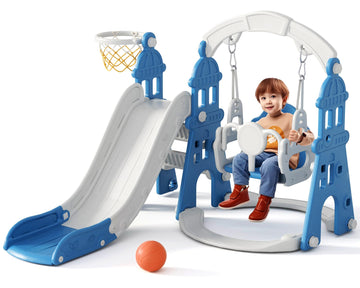 5-in-1 Toddler Slide and Swing Set, Kids Slide for Toddlers Age 1+