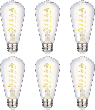 6 Pack Vintage LED Edison Bulbs, E26 Led Bulb 60Watt.