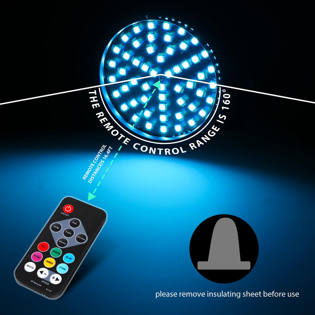 Rechargeable Strobe Lights for Parties Wireless LED Halloween Strobe Light Battery Powered, Remote Control & Sound