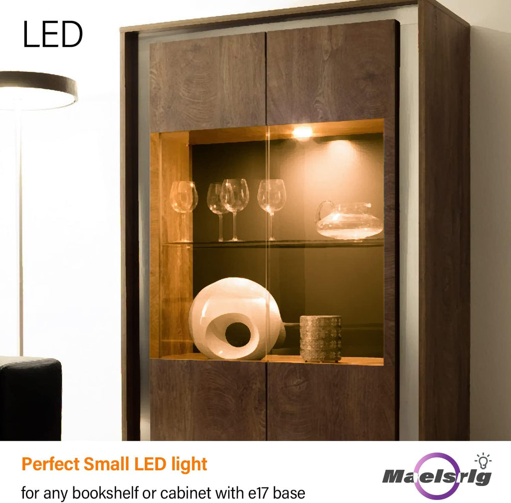 E17 R14 LED Bulb Dimmable 4W(40W Equivalent) Small Light Bulb, E17 Intermediate Base, 300 Lumens, Curio Cabinet Light