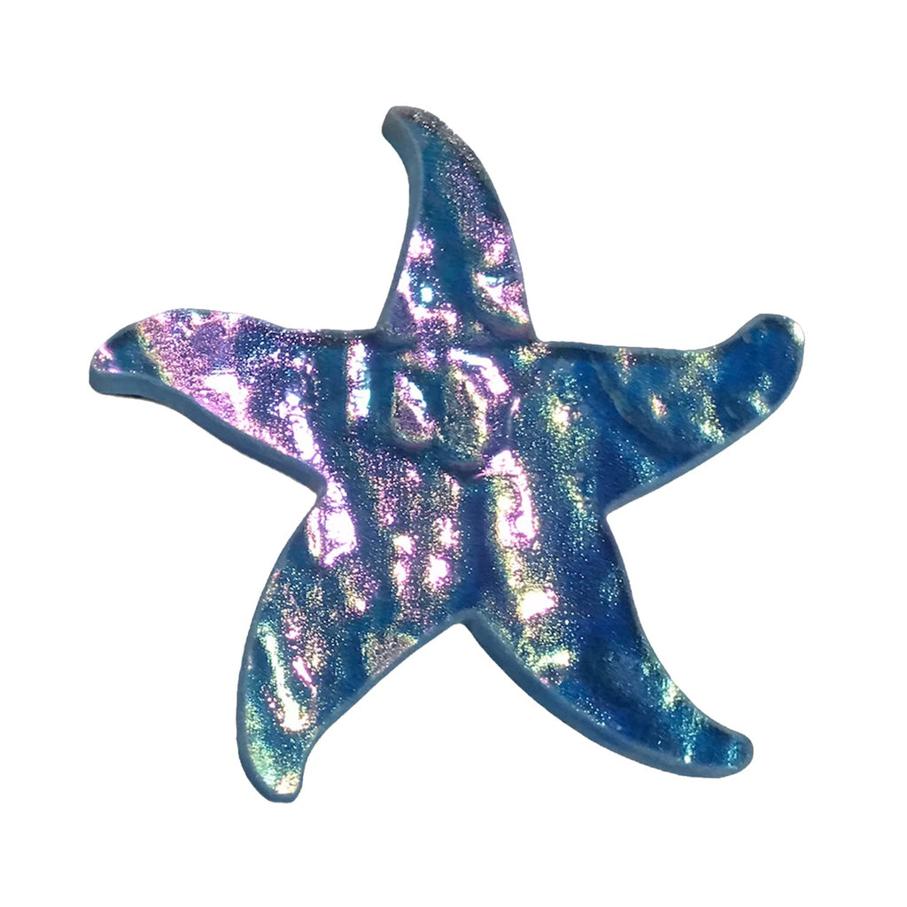 Starfish Glass Swimming Pool Step Marker Mosaic (5", Deep Blue) (2 Pack)