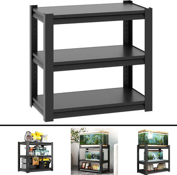 40-50 Gallon Fish Tank Stand Heavy Duty Metal Aquarium Stand, 3-Tier Adjustable Fish Tank Rack, Turtle