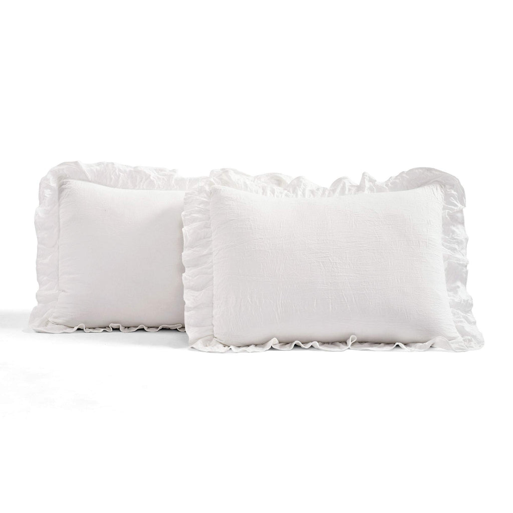 Ruffle Skirt Bedspread Set - 3-Piece Luxurious Farmhouse Bedding - Elegant Ruffle Detail - Timeless Style - Soft
