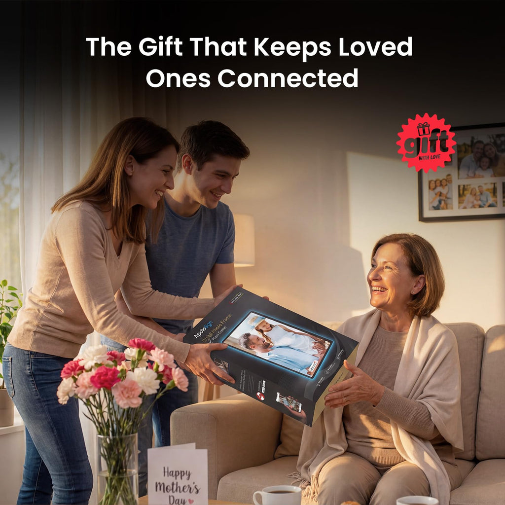 14" Neon Light Digital Picture Frame, Desk Digital Calendar, Auto-synced Schedule via Frameo App - 2K FHD Touchscreen