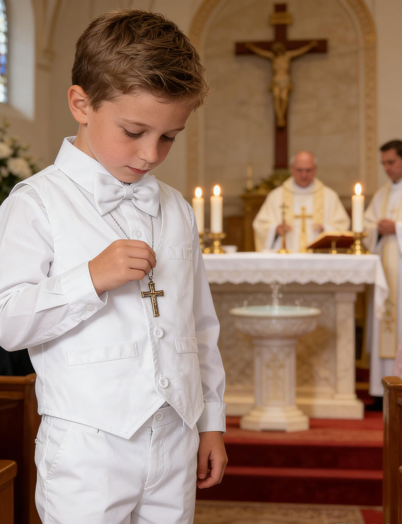 Baby Boy Christening Outfit Baptism Dedication Suit White