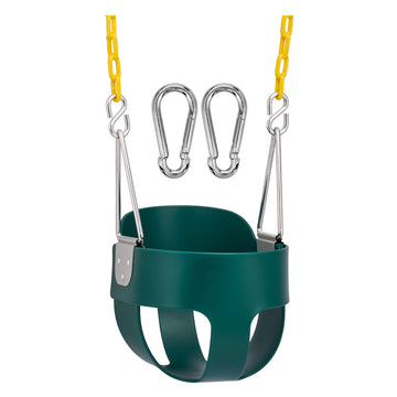 Baby Swing, High-Back Full Bucket Toddler Swing with Coated Chains
