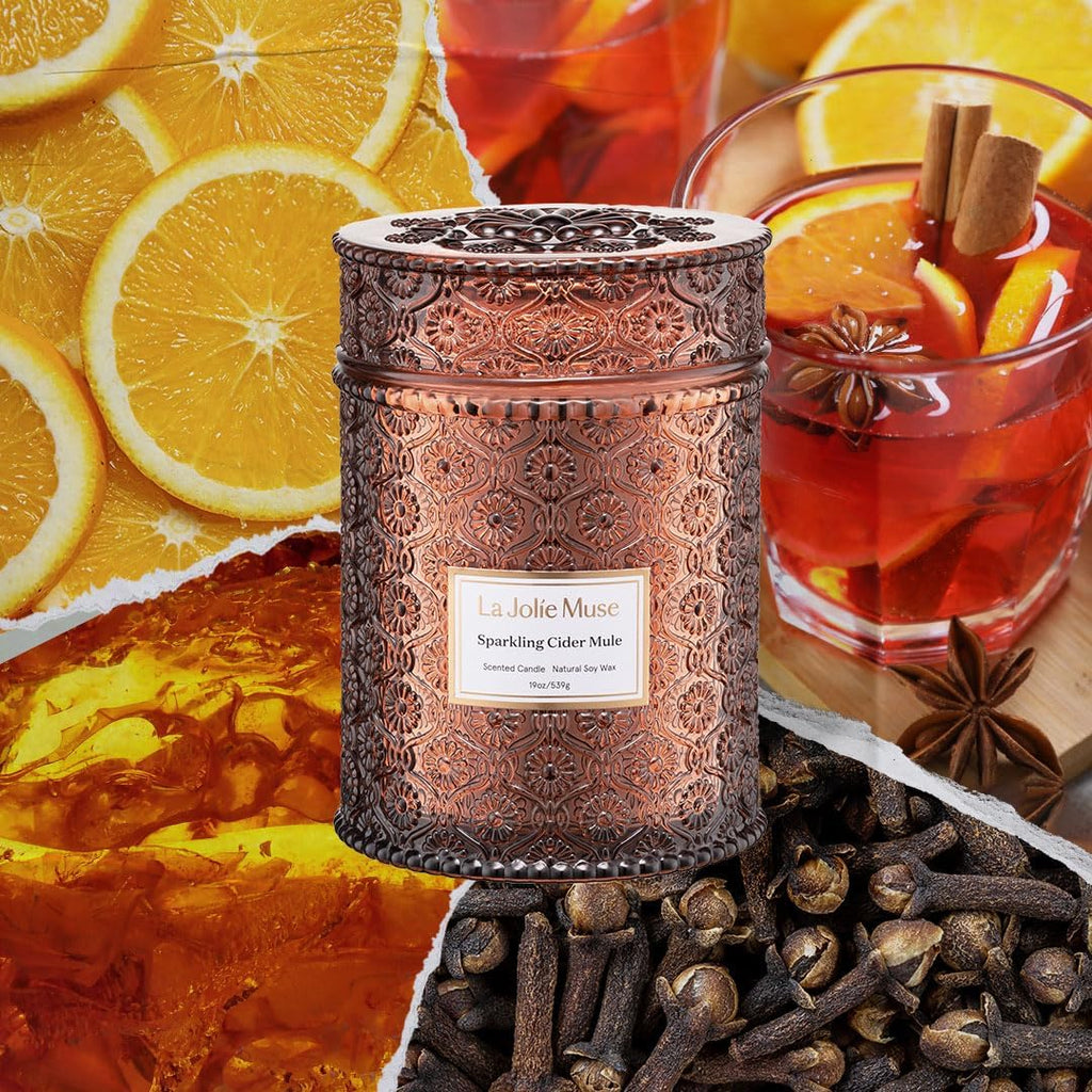 Sparkling Cider Mule Scented Candles,19oz Soy Wax