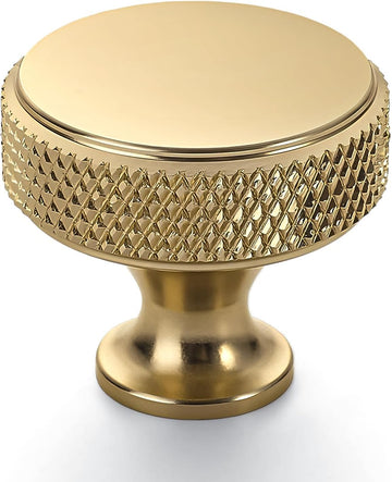 10 Pack Champagne Bronze Cabinet Pulls Knurled Cabinet Knobs Drawer Pulls Brass Cupboard Hardware for Cabinets CK0029