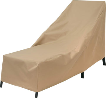 Basics Patio Chaise Lounge Chair Cover - Weather-Resistant Fabric - Furniture Protection Perfect , Deck, and Porch