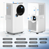 16000 BTU Portable Air Conditioners 5-in-1 with Cooling Dehumidifier Fan, Ultra Quiet, 24H Timer, Auto Shut Off