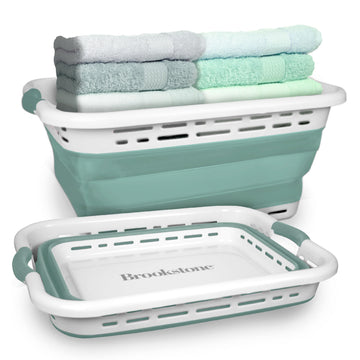 11 GALLON XL 24" Collapsible Laundry Basket & Clothes Hamper, Comfort Non-Slip Handles, Modern Laundry Hamper with
