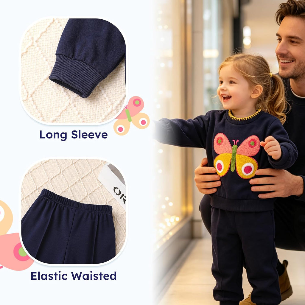 Toddler Girl Fall Clothes Baby Sweatsuit Long Sleeve pants set