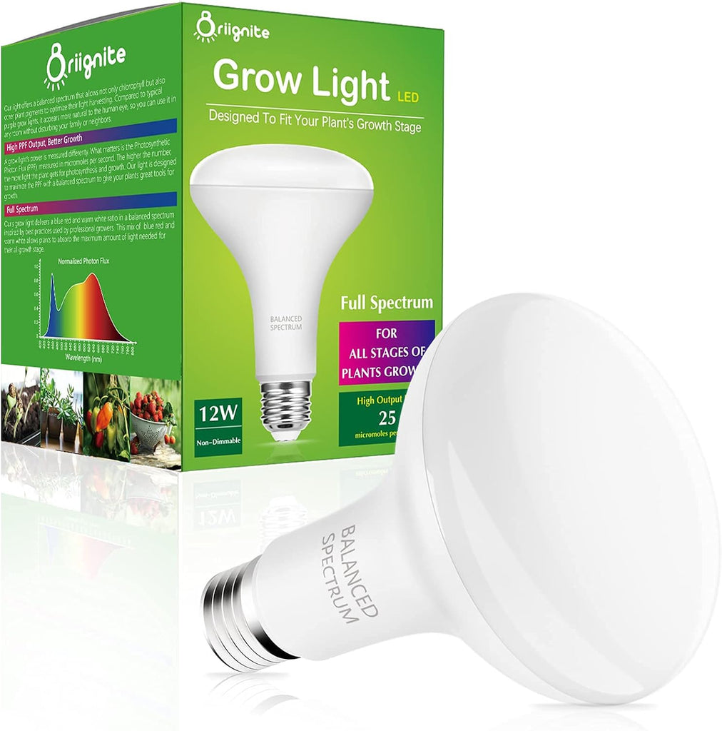 2 Pack A19 Grow Light Bulbs & 1 Pack BR30 Grow Light Bulb