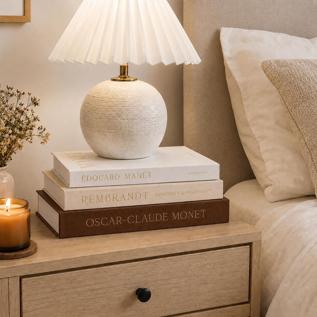Set of 3 Decorative Linen Faux Books With Magnetic Hidden Storage | Linen faux book boxes for coffee table decor