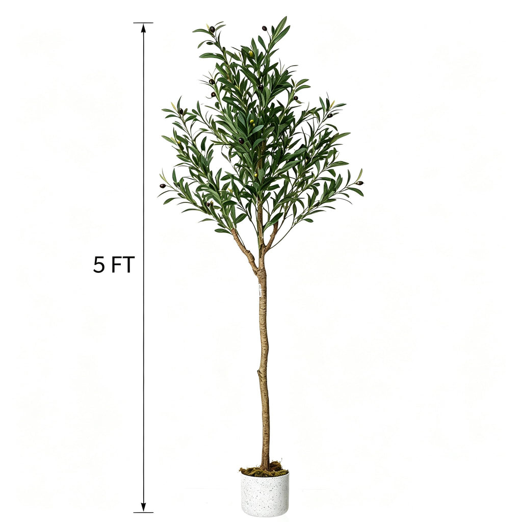 5FT Artificial Olive Tree with Nautral Leaves & 22 Fruits