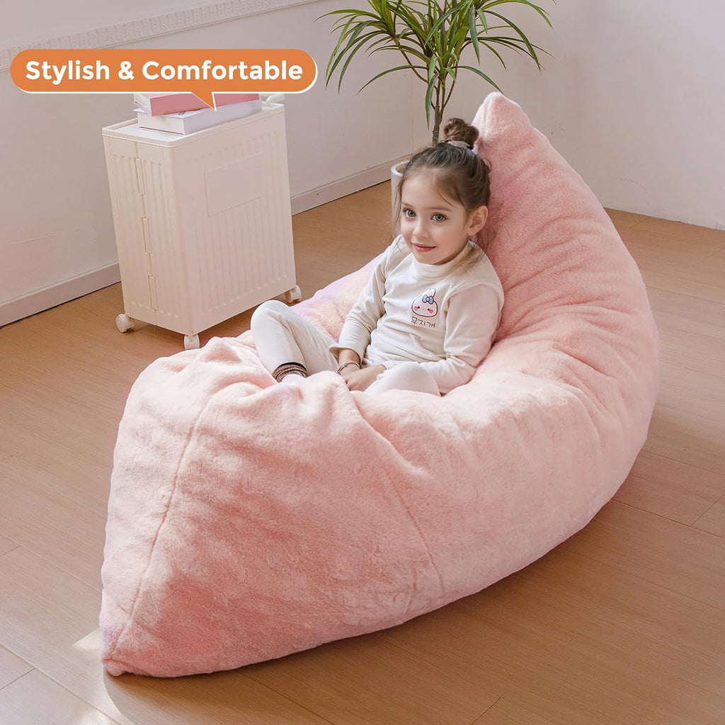 3 in 1 Kids Bean Bag Chair, Comfy Floor Sofa with Removed Cover
