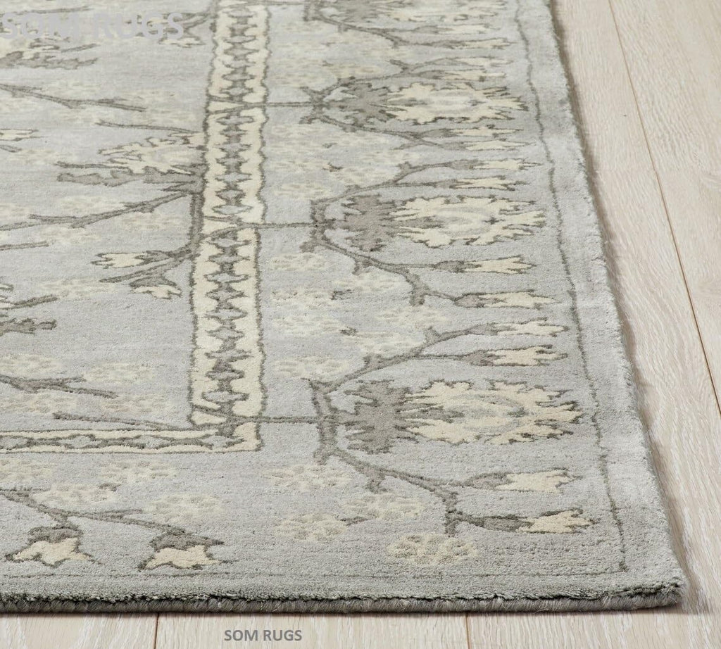 New Kennedy Handmade Tufted 100% Woolen Area Rugs & Carpet Dinning Room Luxury Home (Gray 10x14 Feet)