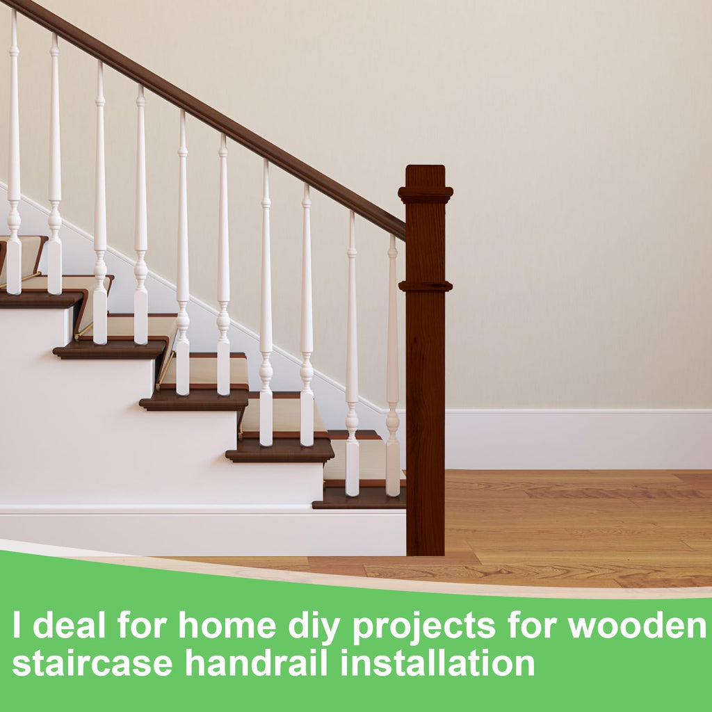 3.5 X 48 Inch Square Newel Post Red Oak Solid Wood Box Newel