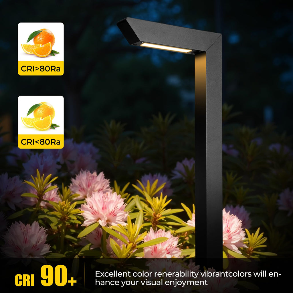 3CCT LED Low Voltage Landscape Pathway Lights Black 4 Pack