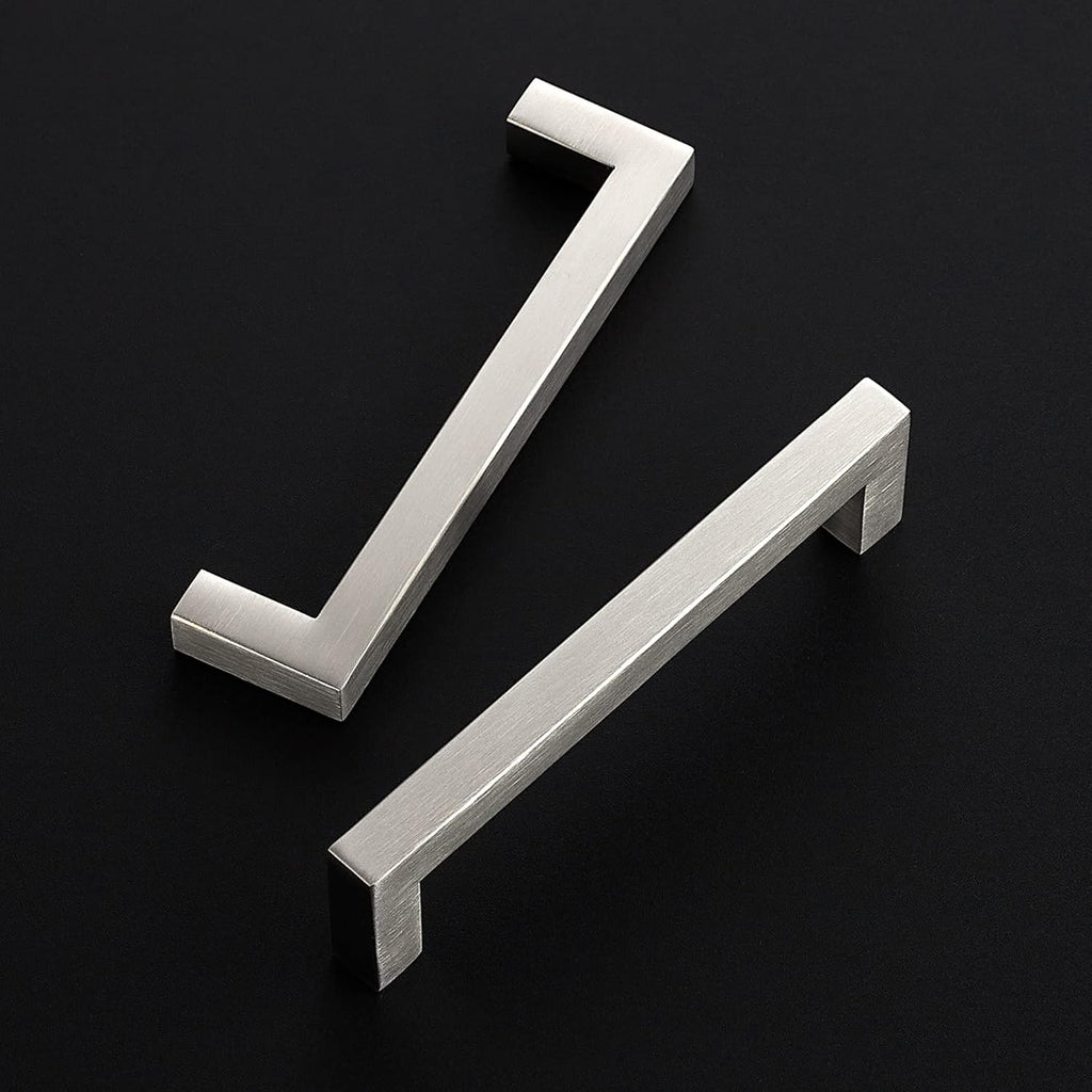 30 Pack 5 Inch Kitchen Square Cabinet Handles Brushed Nickel Drawer Pulls Hardware