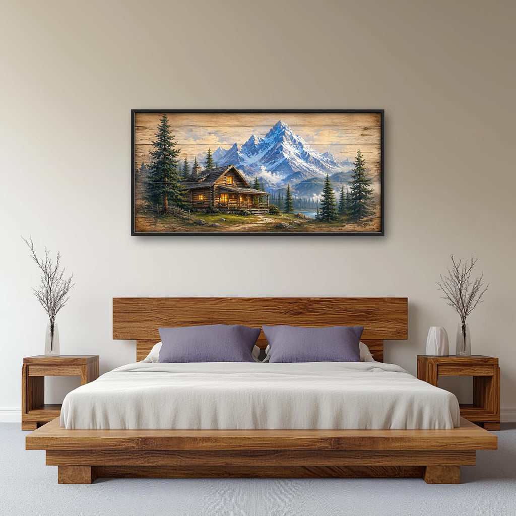 Cabin Wall Art Rustic Pictures Wall Decor 60"x 30"