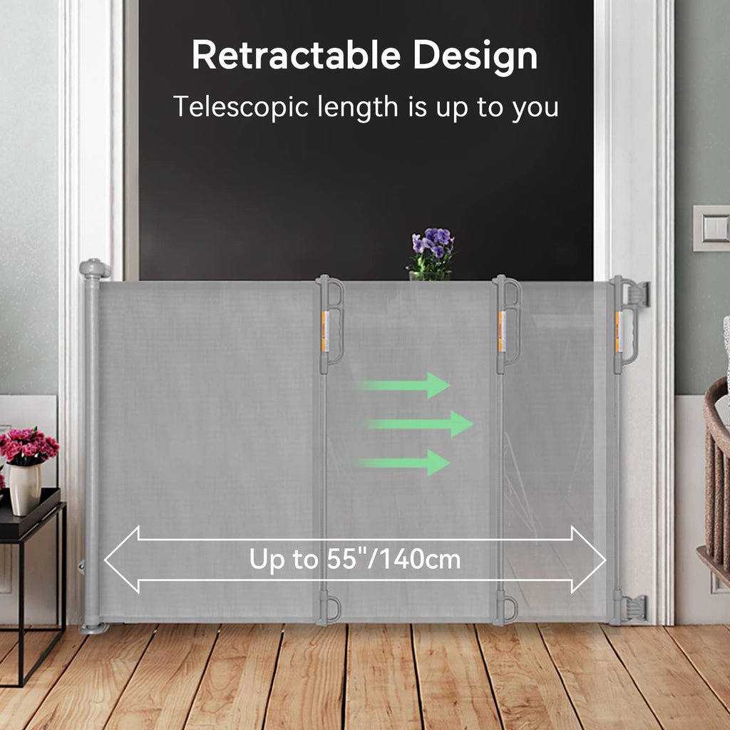 Retractable Mesh Baby Gate or Dog Gate