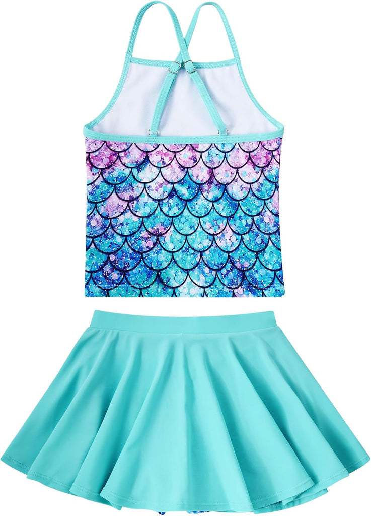 Girls Tankini Swimsuit Two Piece Bathing Suit