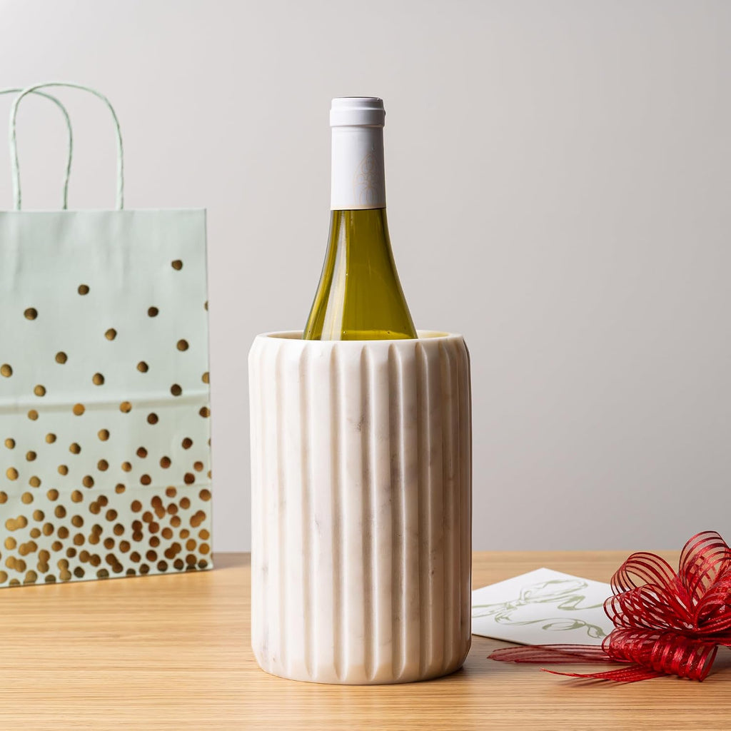 Marble Wine Chiller, Champagne Bottle Holder, Cooler Bucket