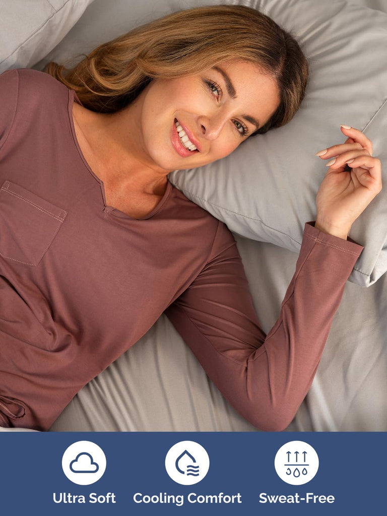 Extra Deep Sheet Set - 3 Piece Breathable Cooling Sheets - Light Grey