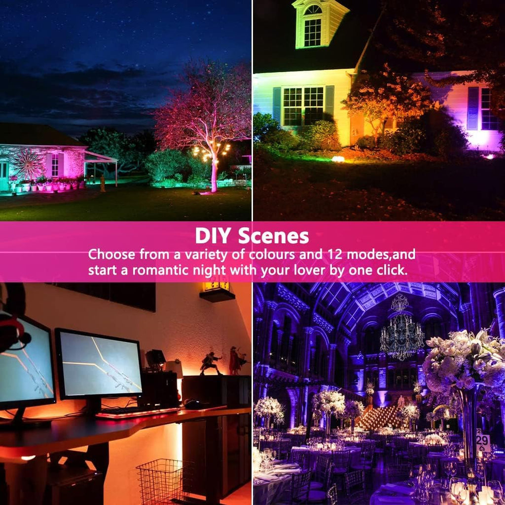 Led Flood Light 30W, 300W Equivalent Outdoor Color Changing Lights
