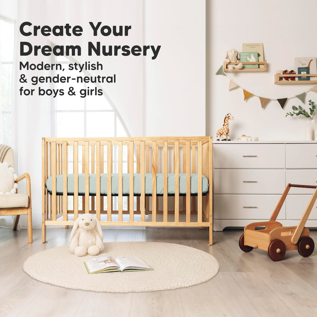 2-Pack Muslin Crib Sheets for Boy, Girl, 52x28 Fitted (Willow)