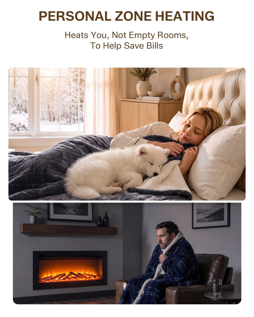 Fast Heated Blanket : Even Heats to 78 °F in 3 Minutes