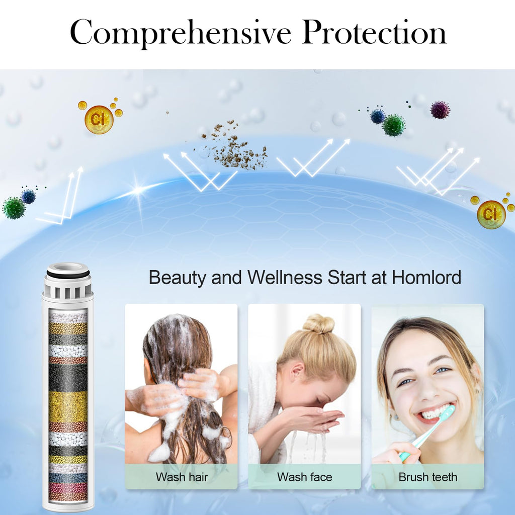 Filtered Shower Head with Handheld, High Pressure 6 Mode Showerhead