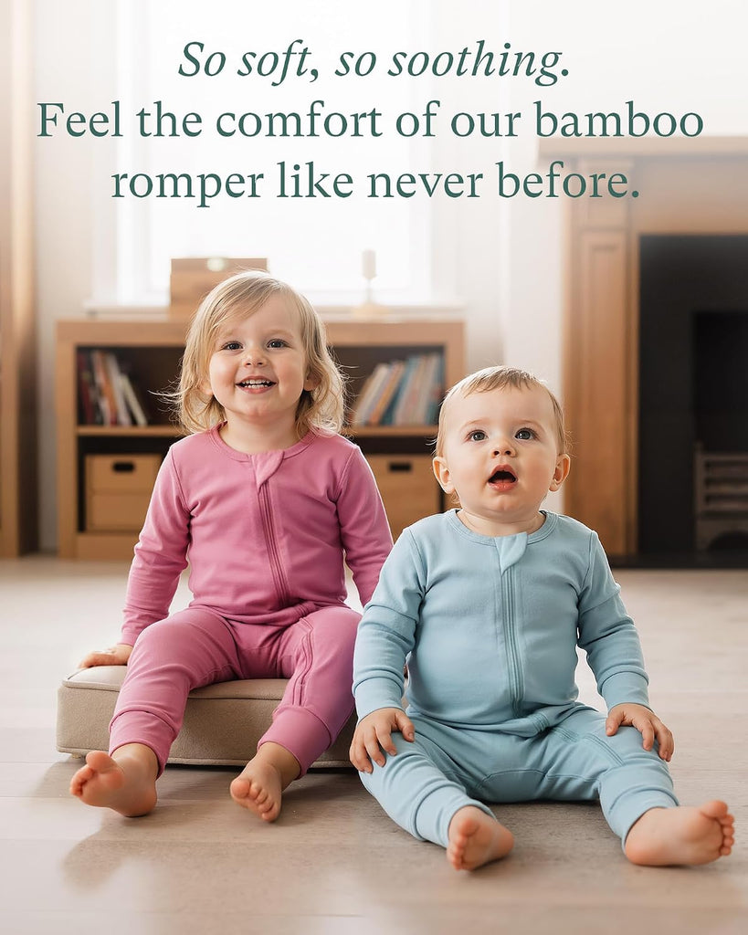 Bamboo Viscose Baby Zipper Footie Pajamas, 0-3-6-9