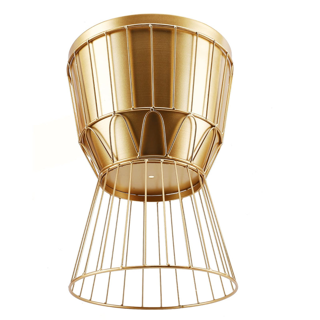Gold Planter Stand with Pot 12" - Decorative Metal Plant Holder Stand Indoor, Gold Plant Stand Modern Flower Potted