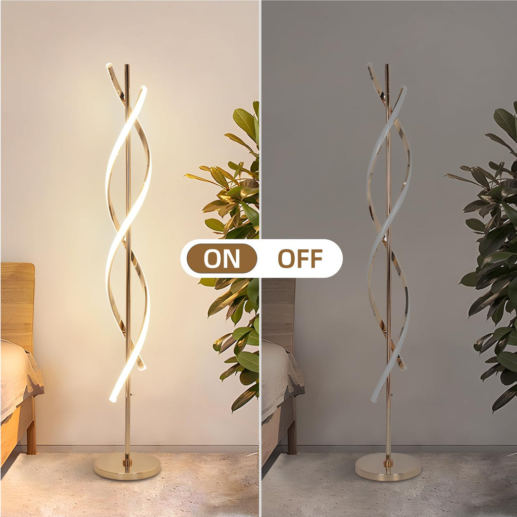 40W LED Floor Lamp Remote Control Dimmable Spiral Floor Lamp Indoor Tall Lamp Floor Lamps s Family Rooms Bedrooms