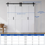Bifold Barn Door 60" x 84", MDF Bi-Fold Sliding Closet Doors with Hardware Kit Included, Pre-Finishe