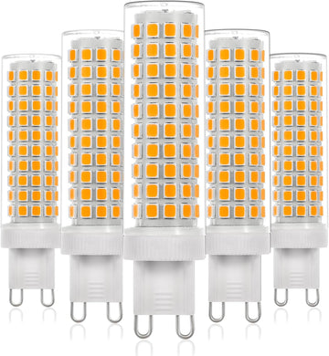 G9 LED Bulb 10W 1250LM Super Bright, 100W Halogen Bulb Equivalent, Flicker-Free AC100V-265V, Soft Warm White