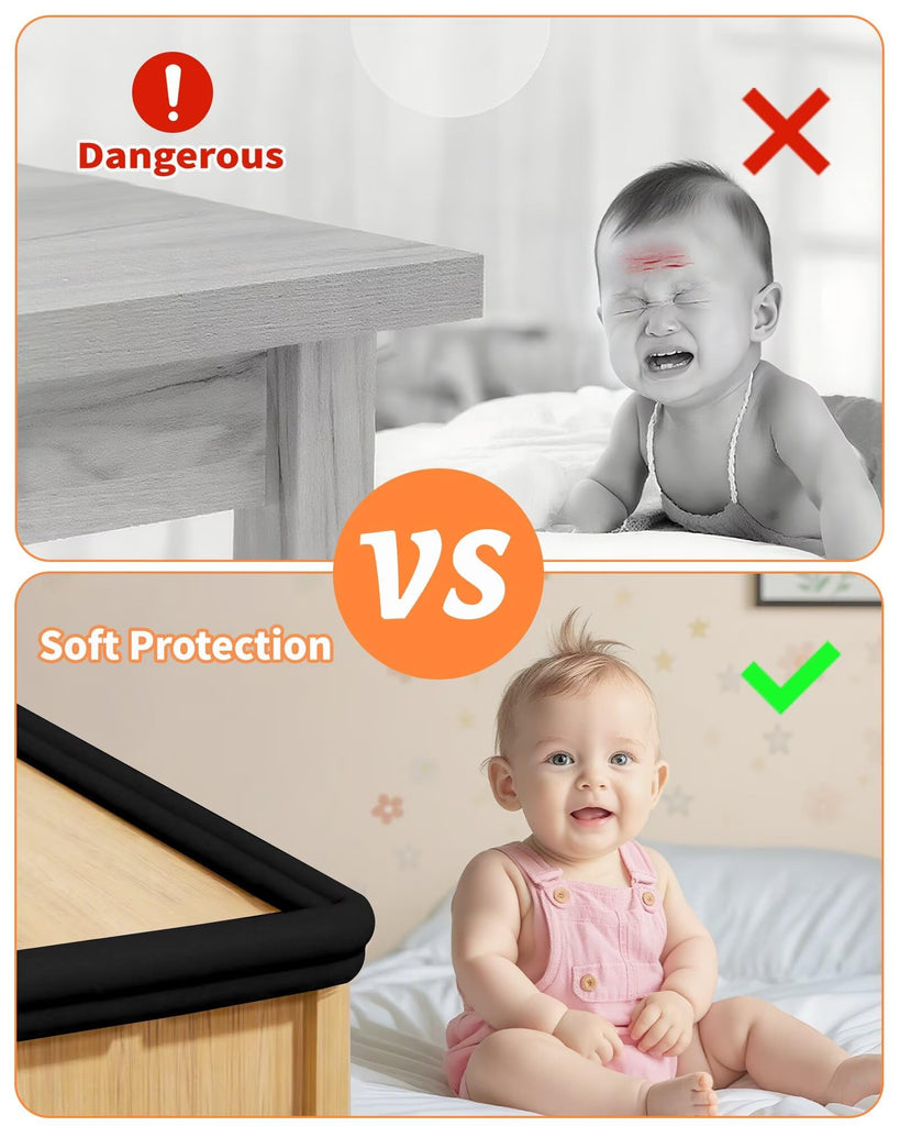 Baby Proof Edge Protector, 6.6FT 0.67" Thick, Peel and Stick