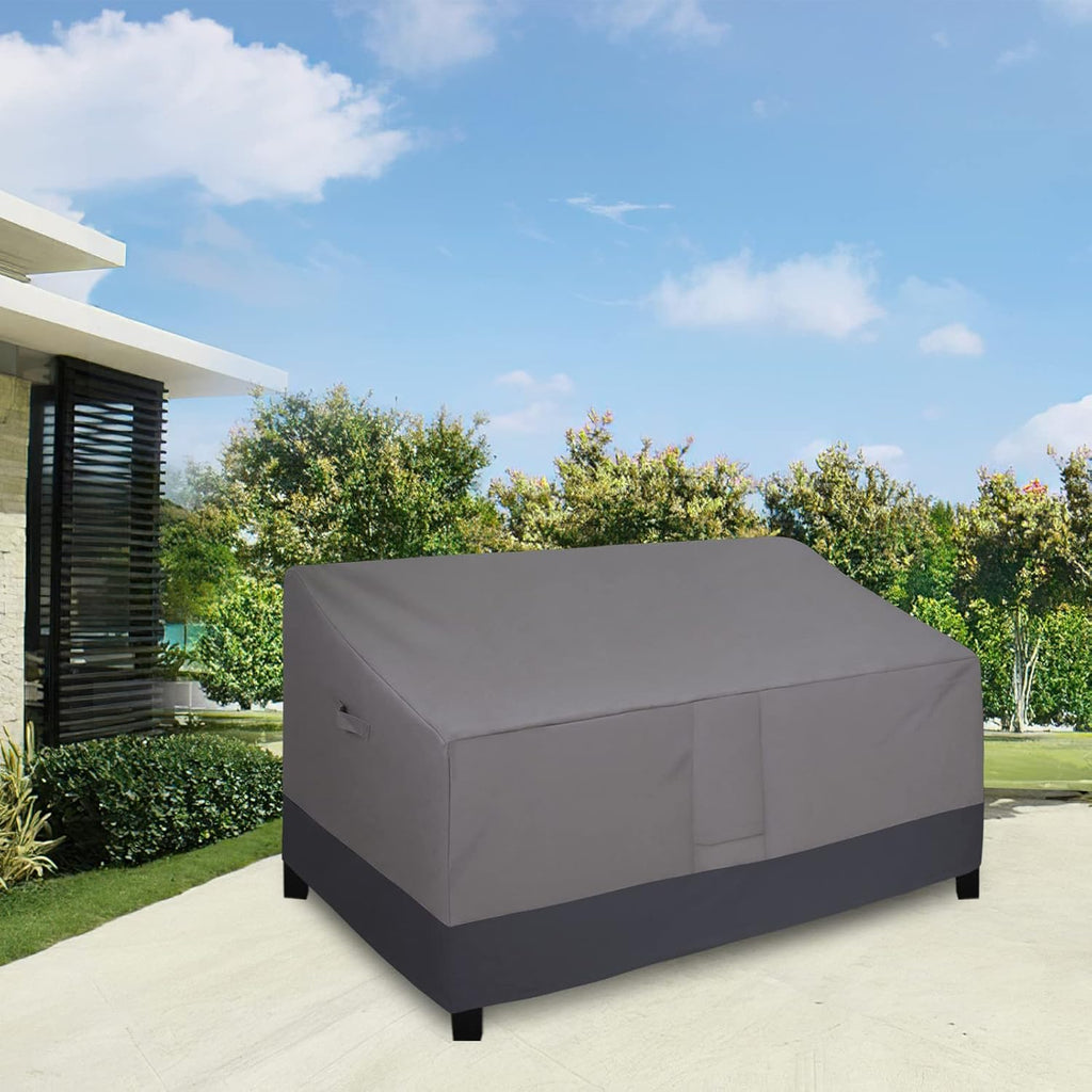Heavy Duty Outdoor Bench Couch Cover, 88Wx32.5Dx33H inch | Waterproof Durable 3-Seater Patio Sofa Cover, Windproof