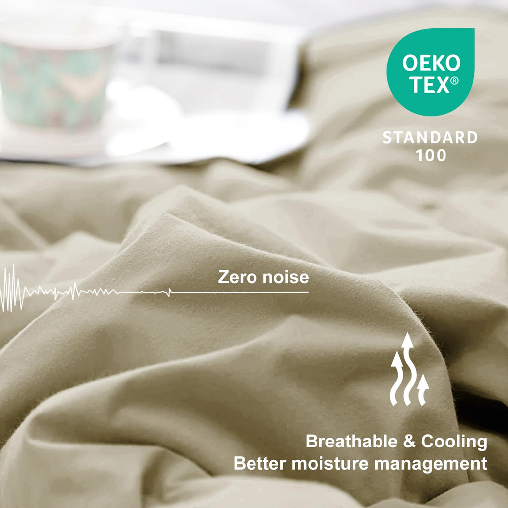 Lightweight Comforter Cooling Beige, All Season Duvet Insert