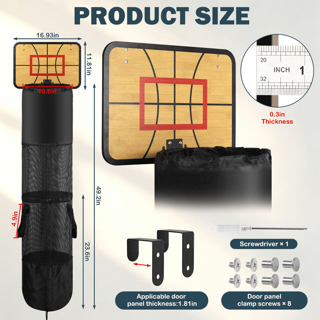 Basketball Laundry Hamper with Removable Zipper Bag and Drawstring