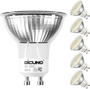 GU10 LED Bulb Dimmable, Daylight White 5000K, 60 Watt, 700LM, 6-Pack